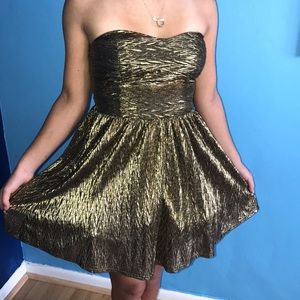 Gold metallic dress